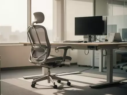 Symbolbild: ergonomischer Bürostuhl am Stehschreibtisch - Foto: über boerse-global.de