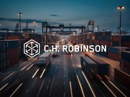 Abstrakte Darstellung eines internationalen Logistikzentrums mit Containern in atmosphärischer Abenddämmerung. - Foto: über boerse-global.de