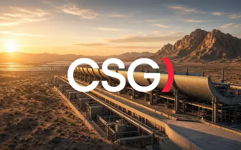 Großes Industrieprojekt in einer weitläufigen Landschaft bei Sonnenuntergang. - Foto: über boerse-global.de