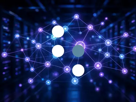 Abstrakte Darstellung von Quantencomputing-Technologie in einem dunklen, futuristischen Serverraum. - Foto: über boerse-global.de