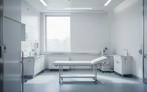 Ein heller, steriler Untersuchungsraum in einer Universitätsklinik mit minimalistischem Design und natürlichem Lichteinfall. - Foto: über boerse-global.de
