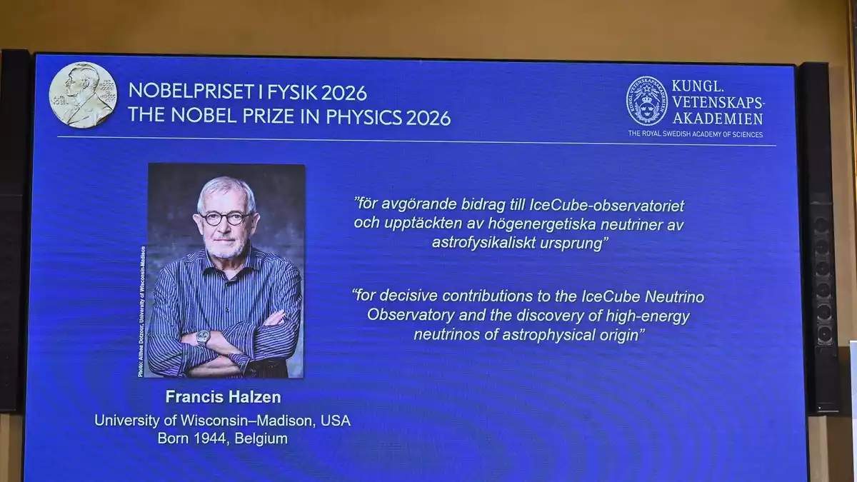 Der Nobelpreis für Physik geht in diesem Jahr an den belgisch-amerikanischen Teilchenforscher Francis Halzen. - Bild: Christine Olsson/TT News Agency/dpa
