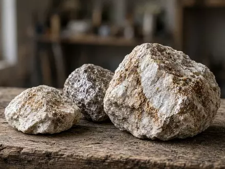 Nahaufnahme von Lithium-Erzproben auf einer Werkbank bei natürlichem Licht - Foto: über boerse-global.de