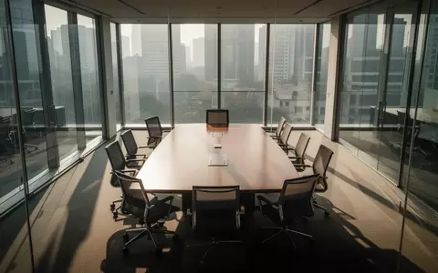Ein leerer, moderner Konferenzraum in einem Bürogebäude bei natürlichem Lichteinfall. - Foto: über boerse-global.de