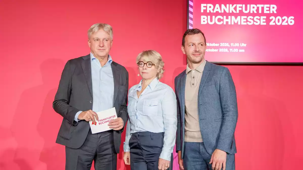Für Juegen Boos ist es die letzte Messe als Buchmessen-Direktor, für Sebastian Guggolz die erste als Börsenvereins-Vorsteher. - Bild: Andreas Arnold/dpa