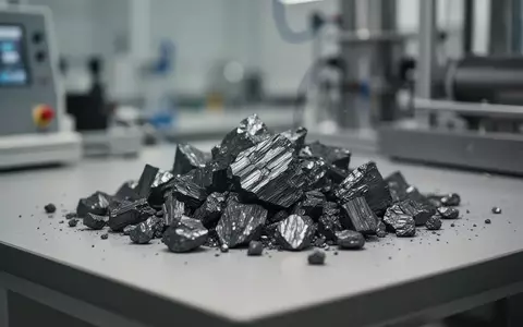 Nahaufnahme von Graphitflocken in einem modernen industriellen Laborumfeld. - Foto: über boerse-global.de