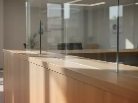 Ein heller, minimalistisch gestalteter Servicebereich in einem öffentlichen Gebäude mit klaren architektonischen Linien. - Foto: über boerse-global.de