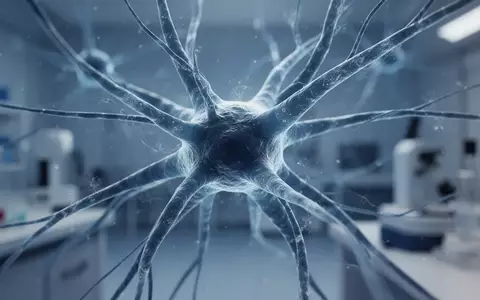 Mikroskopische Aufnahme von biologischem Gewebe mit komplexen, lichtdurchlässigen Nervenstrukturen in einem Labor. - Foto: über boerse-global.de