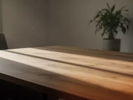 Ein minimalistischer, aufgeräumter Arbeitsplatz mit natürlichem Licht und einem schlichten Holzschreibtisch. - Foto: über boerse-global.de