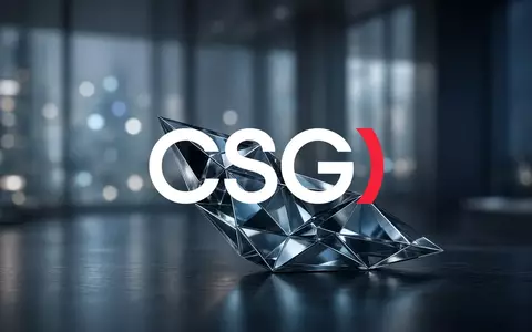 Abstrakte Darstellung eines bärischen Finanzmarktes mit einem abfallenden geometrischen Objekt vor blauem Bürohintergrund - Foto: über boerse-global.de
