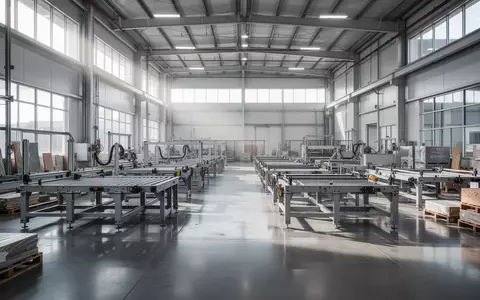 Eine moderne, weitläufige Industriehalle mit polierten Betonböden und hellen Montagearbeitsplätzen in einer Fertigungsstätte. - Foto: über boerse-global.de