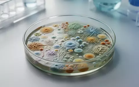 Nahaufnahme einer Laborschale mit biologischer Zellkultur, die die Vielfalt des menschlichen Mikrobioms symbolisiert. - Foto: über boerse-global.de