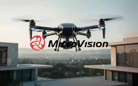 Eine hochmoderne Industriedrohne schwebt über einer modernen Landschaft als Symbol für autonome Luftfahrttechnologie. - Foto: über boerse-global.de