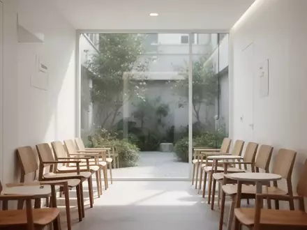 Ein heller, minimalistischer Wartebereich in einer Arztpraxis mit leeren Stühlen und Tageslicht. - Foto: über boerse-global.de