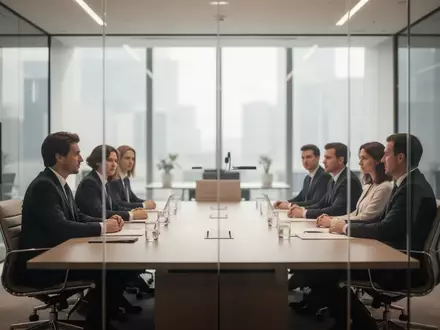 Ein moderner, minimalistischer Konferenzraum in einem Bürogebäude bei Tageslicht. - Foto: über boerse-global.de