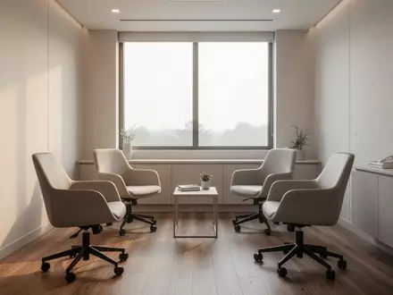 Ein heller, minimalistisch eingerichteter Beratungsraum in einer medizinischen Einrichtung mit ruhiger Atmosphäre. - Foto: über boerse-global.de