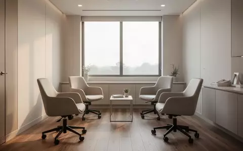 Ein heller, minimalistisch eingerichteter Beratungsraum in einer medizinischen Einrichtung mit ruhiger Atmosphäre. - Foto: über boerse-global.de