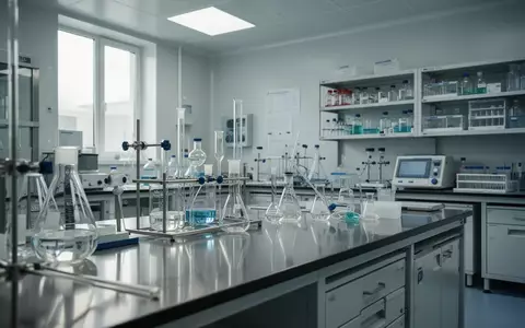 Ein steriles, modernes Labor mit Edelstahl-Oberflächen und präzisen Glasgeräten in einer Apotheken-Umgebung. - Foto: über boerse-global.de