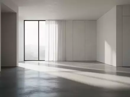 Modernes, minimalistisches Architektur-Interieur mit klaren Linien und natürlichem Lichteinfall. - Foto: über boerse-global.de