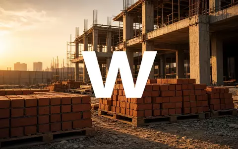 Abstrakte Darstellung einer modernen Baustelle bei goldenem Licht als Symbol für die Bauindustrie. - Foto: über boerse-global.de