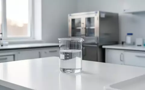 Ein steriler Labortisch mit einem Glasbecher in hellem, natürlichem Licht. - Foto: über boerse-global.de