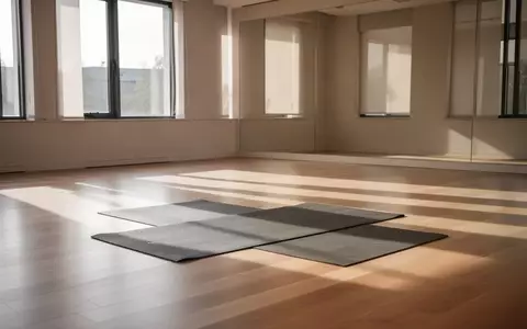 Ein minimalistischer Fitnessraum mit hellem Holzboden und einer einzelnen Yogamatte im hellen Tageslicht. - Foto: ĂŒber boerse-global.de
