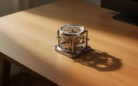 Ein mechanisches Uhrwerk auf einer Holzoberfläche bei weichem Morgenlicht. - Foto: über boerse-global.de