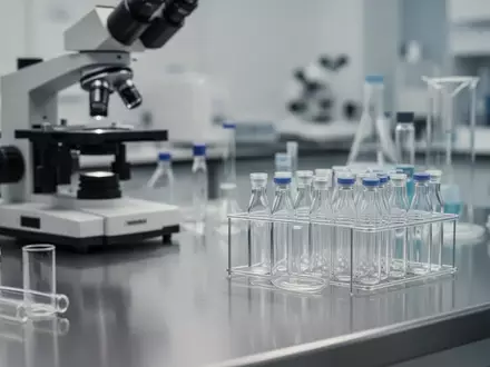 Laborumgebung mit wissenschaftlichen Geräten und Glasgefäßen in einer klinischen Forschungseinrichtung. - Foto: über boerse-global.de