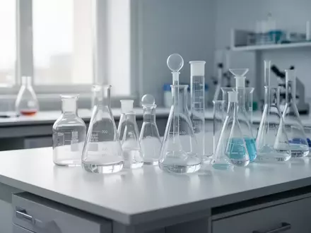 Ein steriler Laborarbeitsplatz mit wissenschaftlichen Glasgeräten in einer hellen, klinischen Umgebung. - Foto: über boerse-global.de