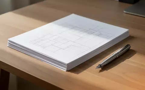 Ein minimalistischer Arbeitsbereich mit strukturierten Millimeterpapierbögen und einem Füllfederhalter auf einem Holztisch. - Foto: über boerse-global.de