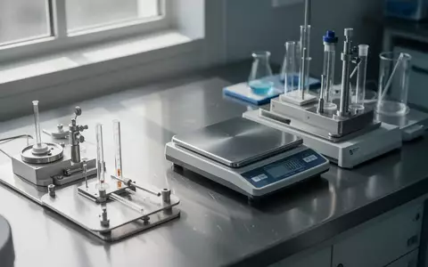 Eine sterile, minimalistische Laborumgebung mit wissenschaftlichen Messgeräten auf einer Edelstahloberfläche. - Foto: über boerse-global.de