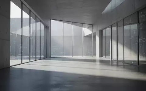 Ein minimalistischer, moderner Innenraum mit klaren architektonischen Linien und sanftem, natürlichem Lichteinfall. - Foto: über boerse-global.de