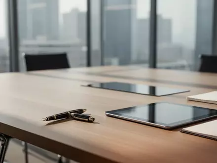Hochwertiger Füllfederhalter auf einem Konferenztisch in einem modernen, lichtdurchfluteten Büro. - Foto: über boerse-global.de