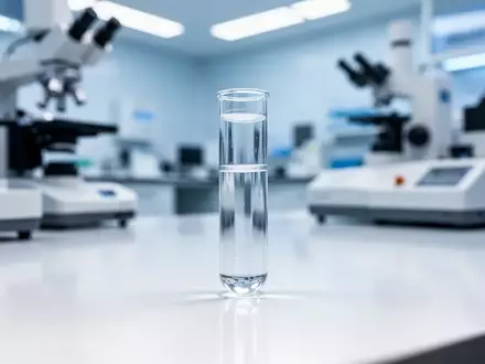 Ein medizinisches Labor mit hochpräzisen Analysegeräten und einer Zentrifugenröhre auf einer sauberen, weißen Oberfläche. - Foto: über boerse-global.de