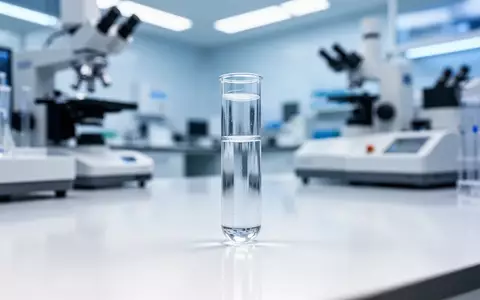 Ein medizinisches Labor mit hochpräzisen Analysegeräten und einer Zentrifugenröhre auf einer sauberen, weißen Oberfläche. - Foto: über boerse-global.de