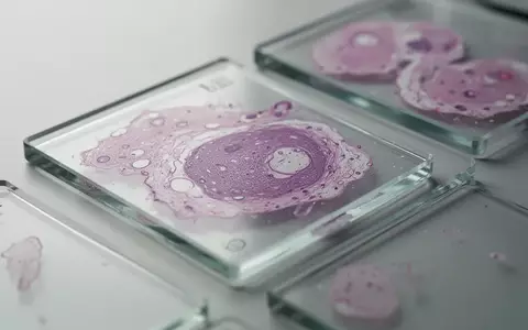 Nahaufnahme von biologischen Gewebeproben auf Objektträgern in einem Labor. - Foto: über boerse-global.de