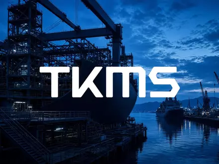 Moderne industrielle Werftanlage in der Abenddämmerung, symbolisiert den maritimen Industriesektor. - Foto: über boerse-global.de