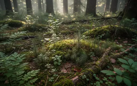 Natürlicher Waldboden mit Moos und Pflanzen als Symbol für biologische Regeneration und Ruhe. - Foto: über boerse-global.de