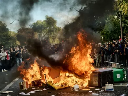 Die Schulproteste in Frankreich gehen weiter. - Foto: Antonin Burat/Le Pictorium via ZUMA Press/dpa