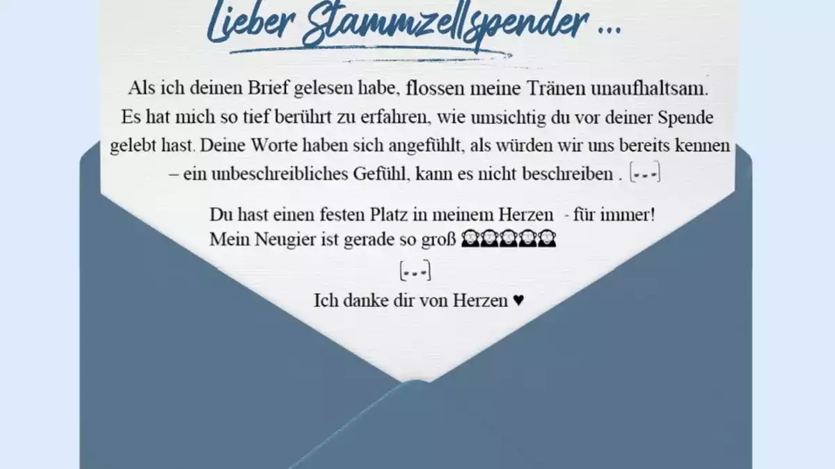 Post, die Leben verbindet: Bei der DKMS boomt der persönliche Brief - Bild: presseportal.de