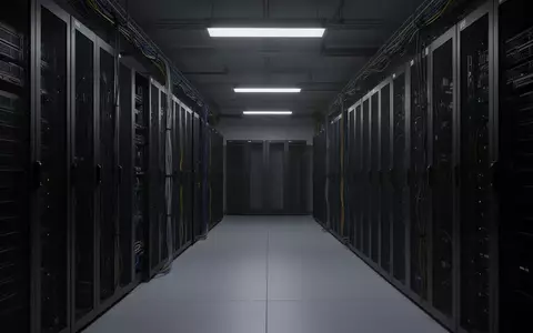 Ein modern ausgestatteter Serverraum mit leeren Serverschränken in einer kühlen, industriellen Umgebung. - Foto: über boerse-global.de