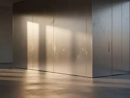 Minimalistisches Interieur mit gebürsteten Aluminiumoberflächen und sanftem Lichteinfall. - Foto: über boerse-global.de