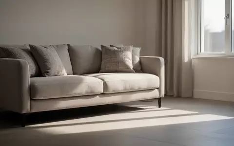 Ein ruhiges, minimalistisch eingerichtetes Wohnzimmer mit einem Sofa bei natürlichem Lichteinfall. - Foto: über boerse-global.de