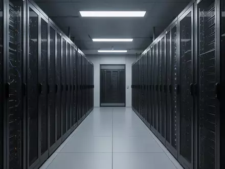 Ein moderner, ruhiger Serverraum mit metallischen Rack-Systemen in einer kontrollierten IT-Umgebung. - Foto: über boerse-global.de