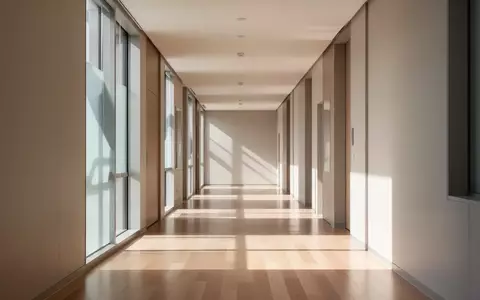 Ein heller, minimalistischer Flur in einem modernen Bildungszentrum mit natürlichem Lichteinfall und klaren Linien. - Foto: über boerse-global.de