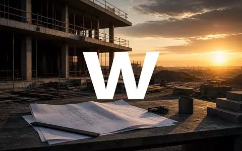 Abstrakte Darstellung einer Baustelle bei Sonnenuntergang als Symbol fĂŒr die aktuelle Marktlage im Bausektor. - Foto: ĂŒber boerse-global.de