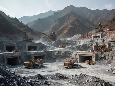 Silbermine in einer bergigen Landschaft in Mexiko bei Tageslicht. - Foto: über boerse-global.de