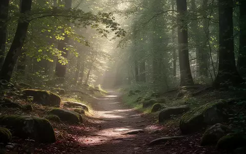 Ein sonnendurchfluteter Waldpfad mit üppiger Vegetation und natürlichem Licht, der einen gesunden Lebensstil symbolisiert. - Foto: über boerse-global.de