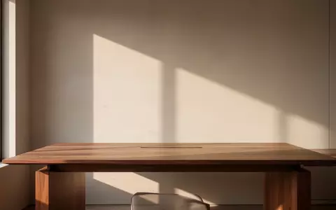 Ein minimalistischer, lichtdurchfluteter Schreibtisch in einer aufgeräumten Wohnumgebung mit sanftem Schattenwurf. - Foto: über boerse-global.de