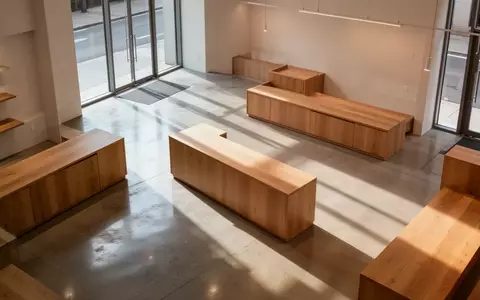 Ein heller, minimalistischer Verkaufsraum mit leeren Tresen und poliertem Betonboden ohne Kassensysteme. - Foto: über boerse-global.de
